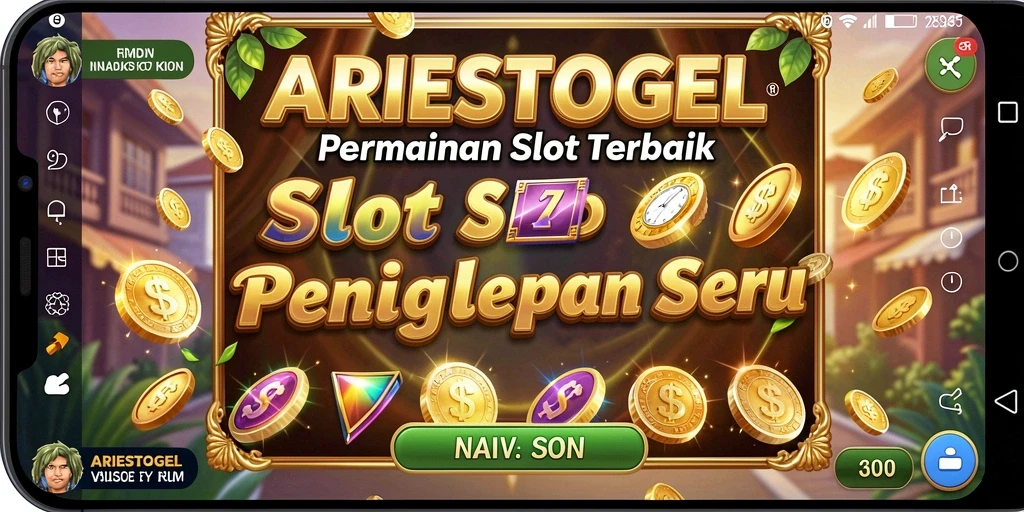 Tampilan menarik dari gameplay ARIESTOGEL slot yang seru.