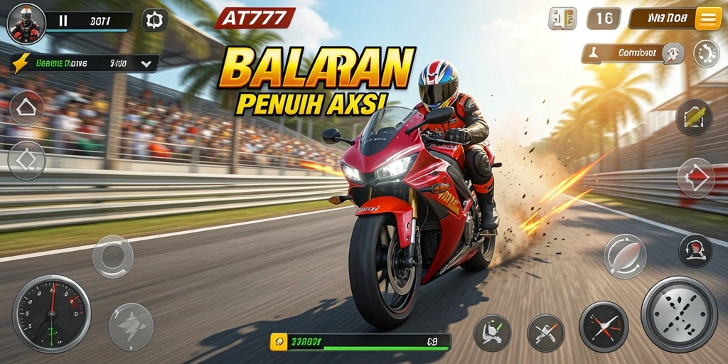 Gameplay seru dari balapan motor di AT777 yang mendebarkan.