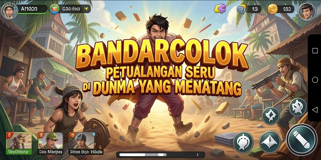 Tampilan gameplay BANDARCOLOK saat berpetualang di dunia menantang.