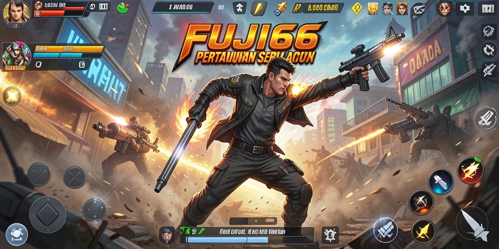 Tampilan gameplay mendebarkan dari FUJI66 yang penuh aksi.