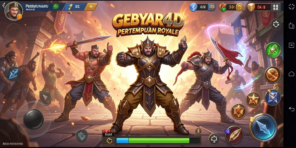 Gameplay seru GEBYAR4D dalam pertempuran Battle Royale.