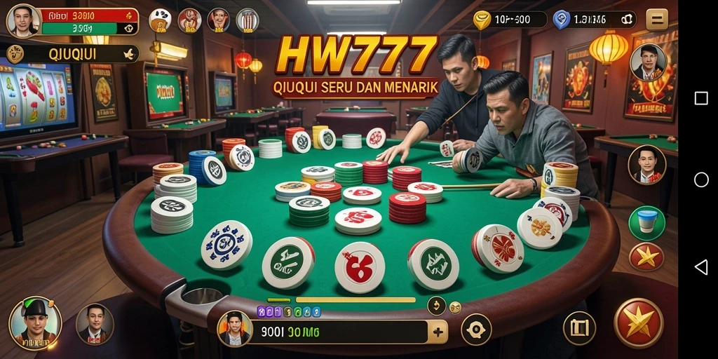Screenshot utama HW777 menampilkan gameplay seru QiuQiu.
