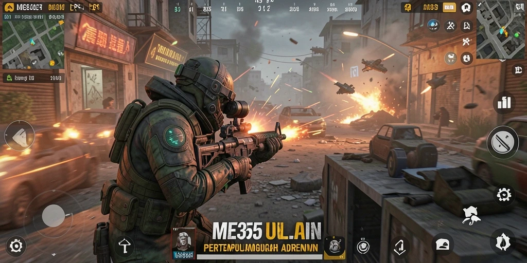Gameplay menarik ME355 dengan aksi tembak-menembak yang intens.
