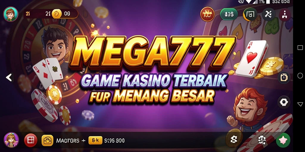 Tampilan menarik dari gameplay Kasino di MEGA777.