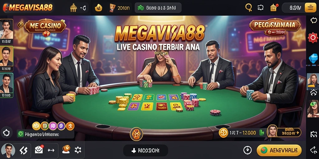 Tampilan menarik dari permainan Live Casino di MEGAVISA88.