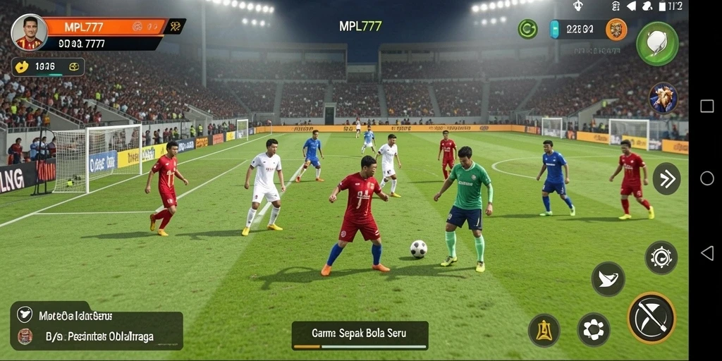 Tampilan menawan dari gameplay sepak bola MPL777.