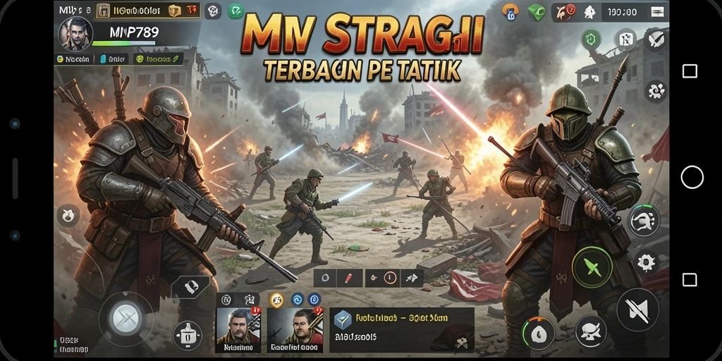 Tampilan gameplay strategi yang penuh aksi dan taktik.