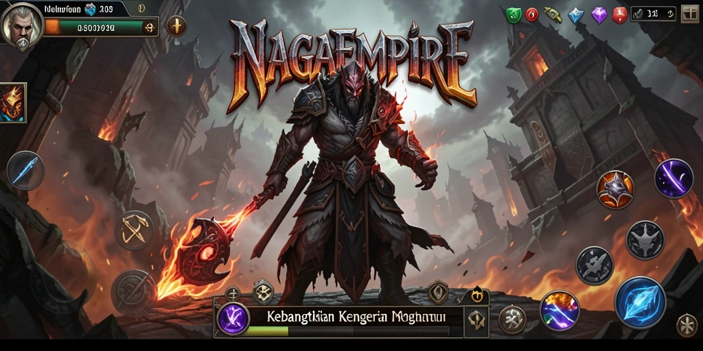 Tampilan gameplay menyeramkan di dalam NAGAEMPIRE yang penuh misteri.