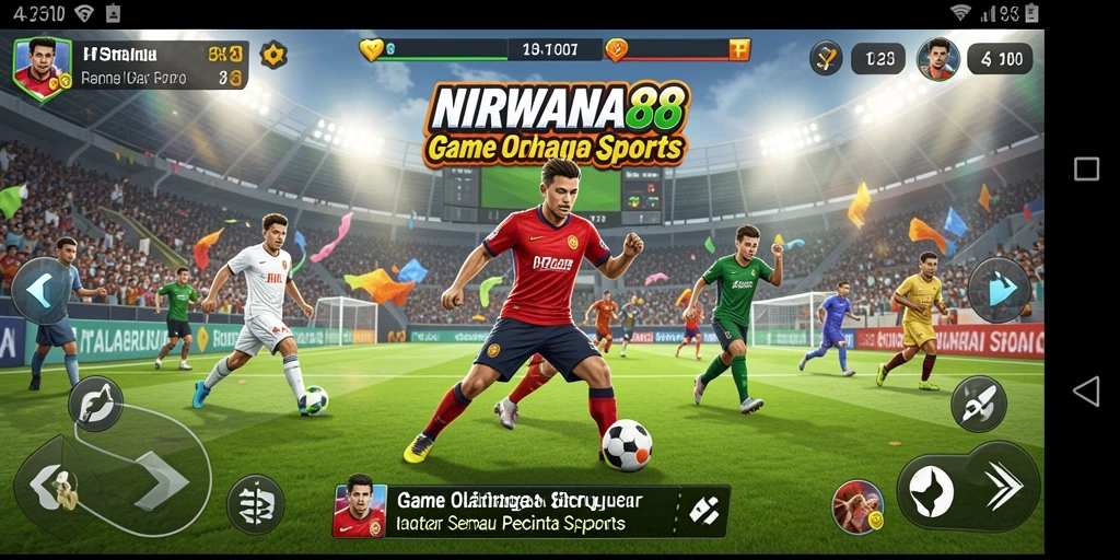 Tampilan utama <strong>NIRWANA88</strong>, menunjukkan aksi seru di lapangan olahraga.