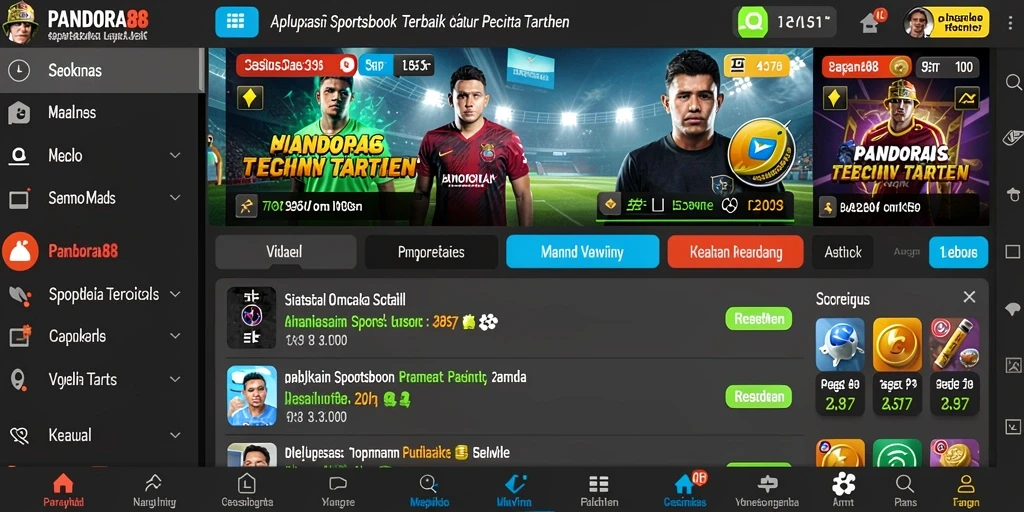 Screenshot gameplay PANDORA88 dalam aksi taruhan olahraga.