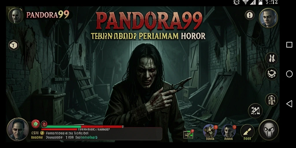 Tampilan gameplay menyeramkan di PANDORA99 saat menjelajahi lokasi gelap.