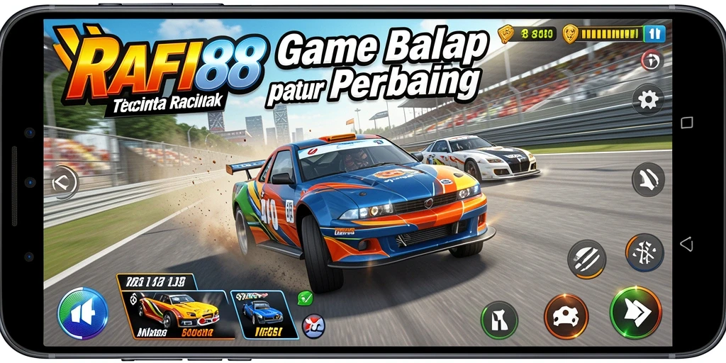 Tampilan menarik dari gameplay balap RAFI88 yang mendebarkan.