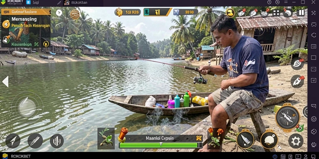 Tangkapan ikan yang seru dalam gameplay ROKOKBET.