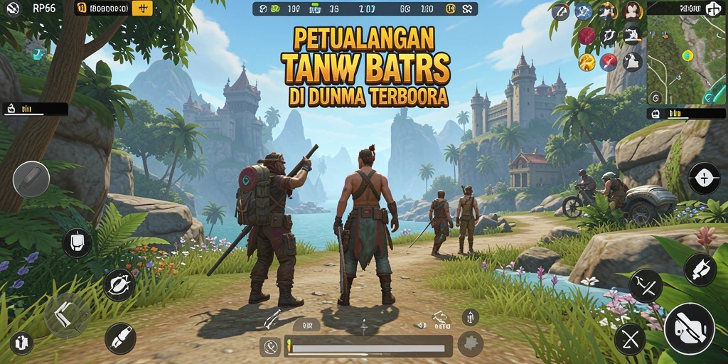Screenshot RP66 menunjukkan petualangan seru di dunia terbuka.