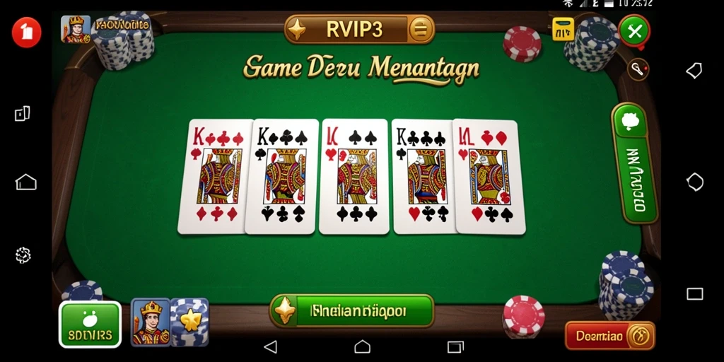 Tangkapan layar permainan yang menampilkan keseruan domino.