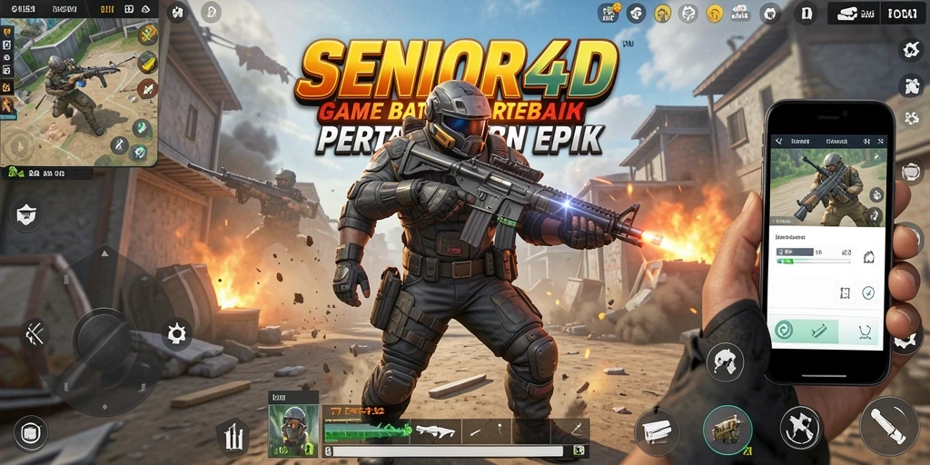 Tangkapan layar dari pertempuran mendebarkan dalam SENIOR4D.