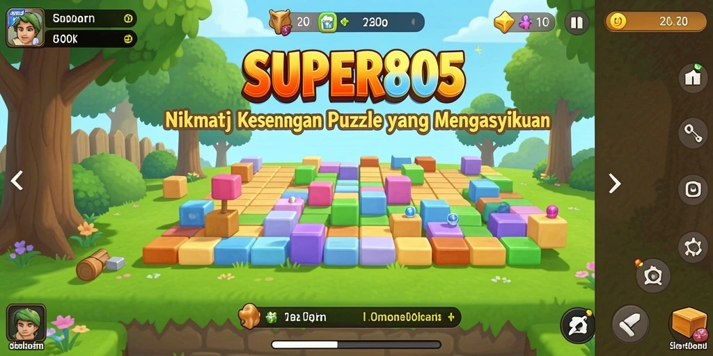 Tampilan gameplay <strong>SUPER805</strong> yang seru dan menantang teka-teki.