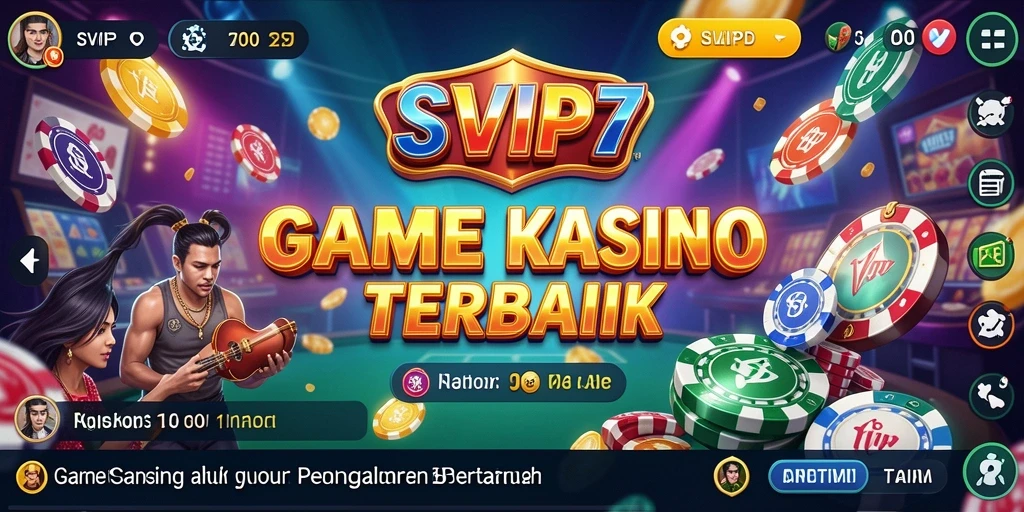 Screenshot utama SVIP7 menampilkan momen seru bermain game Kasino.