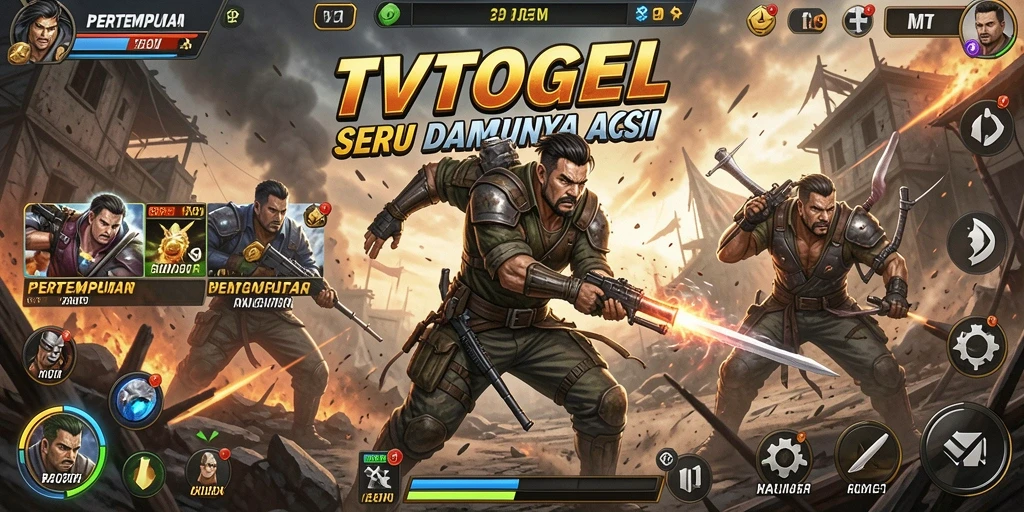 Screenshot gameplay TVTOGEL yang menampilkan aksi mendebarkan.