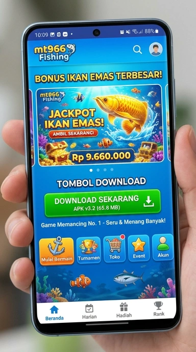 Pengguna sedang menjelajahi katalog aplikasi di mt966 yang beragam.